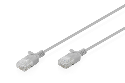 DIGITUS CAT 6 U-UTP Slim Patchkabel, 0,3 m, Grau