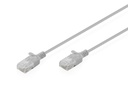 DIGITUS CAT 6 U-UTP Slim Patchkabel, 0,3 m, Grau