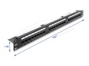 Delock 19? 1 HE Patchpanel 24 Port Cat.6 mit LED und Entlastungsschiene