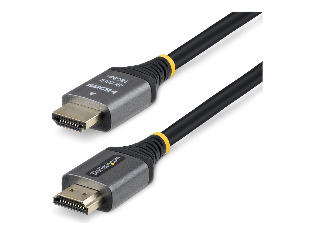 StarTech.com Startech - Premium High Speed - HDMI-Kabel - HDMI männlich zu HDMI männlich - 1.5 m - abgeschirmt - schwarz & silber - 4K60Hz-Unterstützung, 1440p (UWQHD)