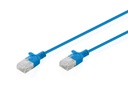 DIGITUS CAT 6 U-UTP Slim Patchkabel, 0,3 m, Blau