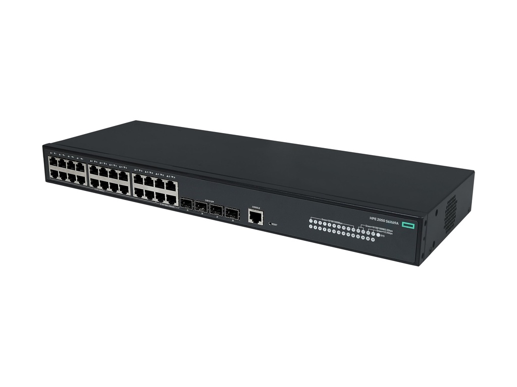 HPE Networking Comware 2050 20p 10/100/1000BASE-T 4p Smart Rate 1/2.5GbE 4p SFP 1G/2.5G - Switch - managed - 20 x 10/100/1000Base-T + 4 x 1/2.5GBase-T + 4 x 1/2.5GBase-X (uplink / stacking)