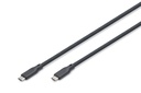 DIGITUS USB Silikon Kabel, USB4 Version 2.0, USB 80Gbps, 1m, schwarz