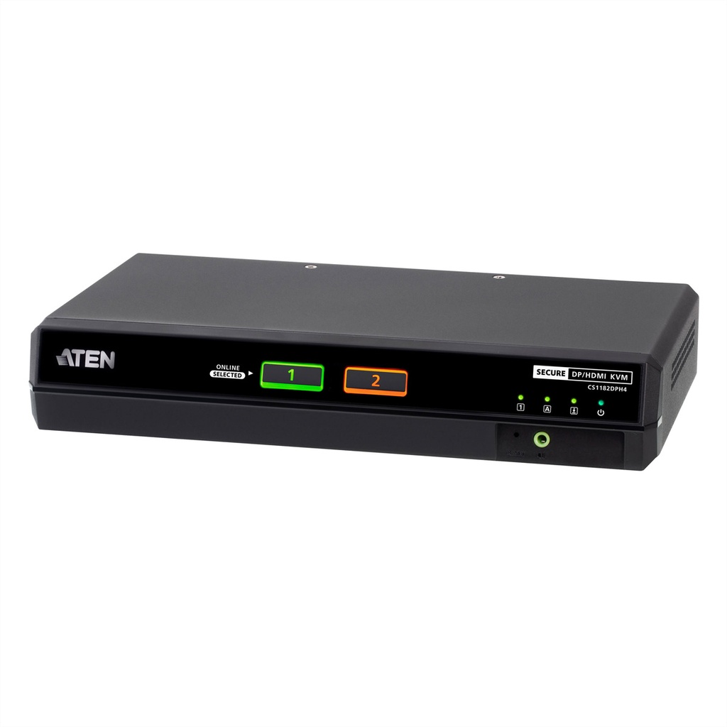 ATEN CS1182DPH4 USB 5K DP HDMI Single Display Secure KVM - 2-Port