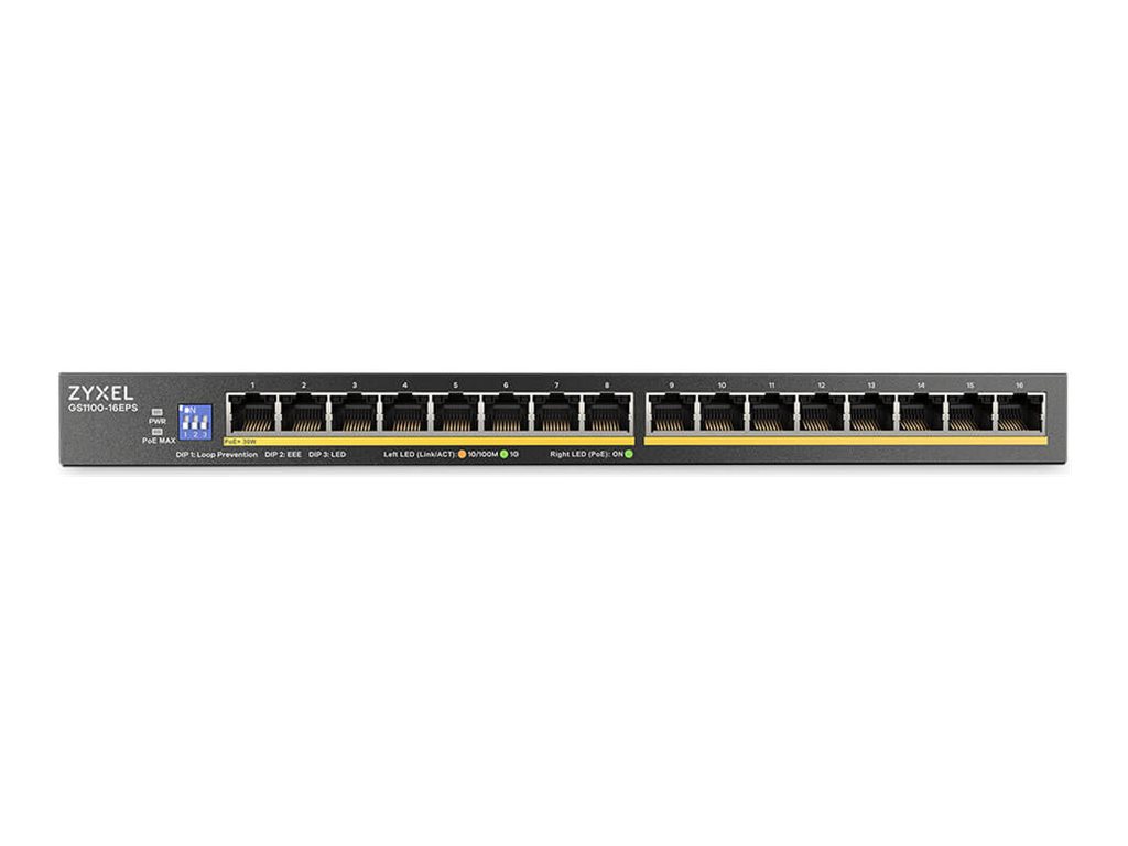 ZyXEL GS1100-16EPS - Switch - 16 x 10/100/1000 (1 PoE)