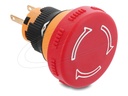 Delock Drücktaster - mushroom-head, for installation 16 mm, 2 x solder terminals, plastic, 32 mm diameter