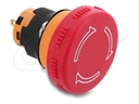 Delock Drücktaster - mushroom-head, for Installation 16 mm 2 x solder terminals (short)