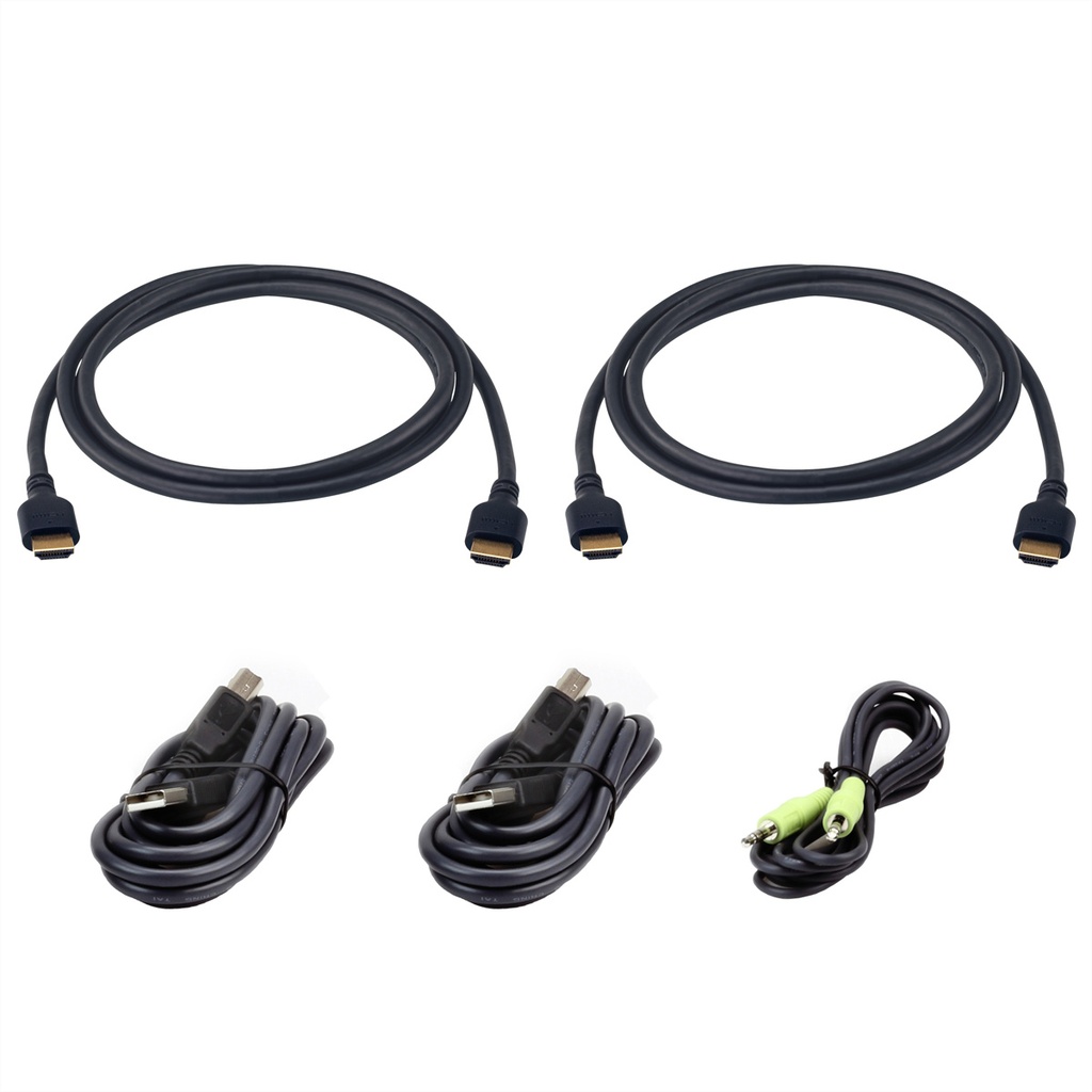 ATEN Secure KVM cable kit 2x Ultra High Speed HDMI Cable - Kabel-/Adapterset - Audio/Multimedia