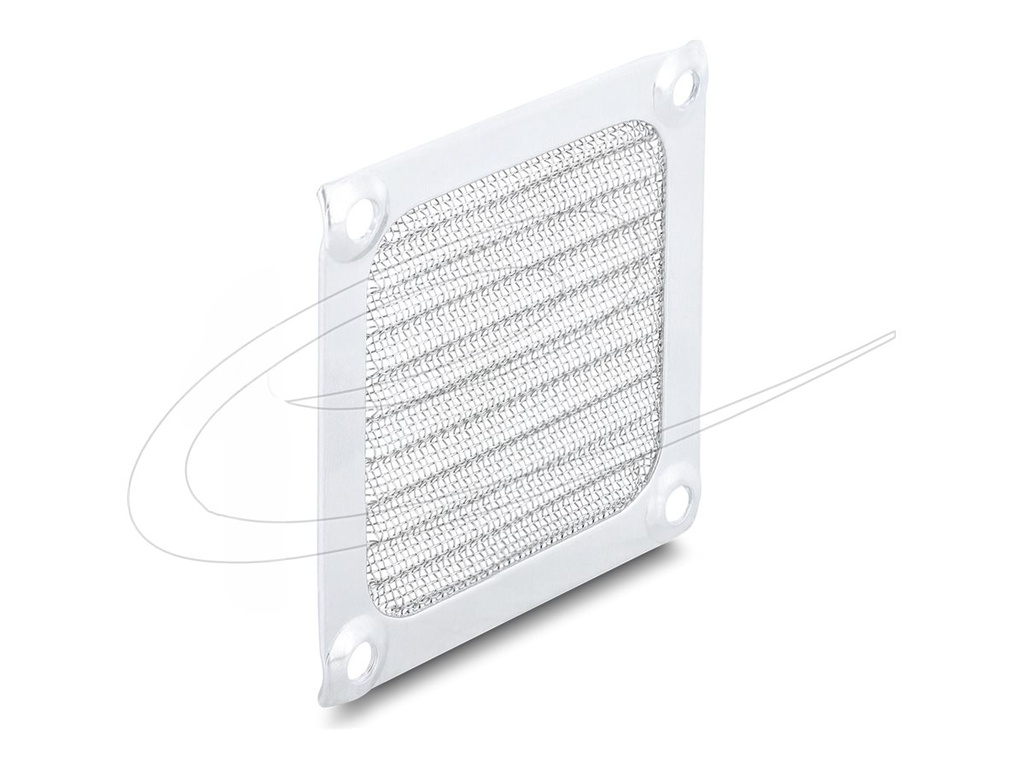 Delock Lüftergitter mit Filter - 60 x 60 mm, Aluminium, Edelstahlfiltergewebe