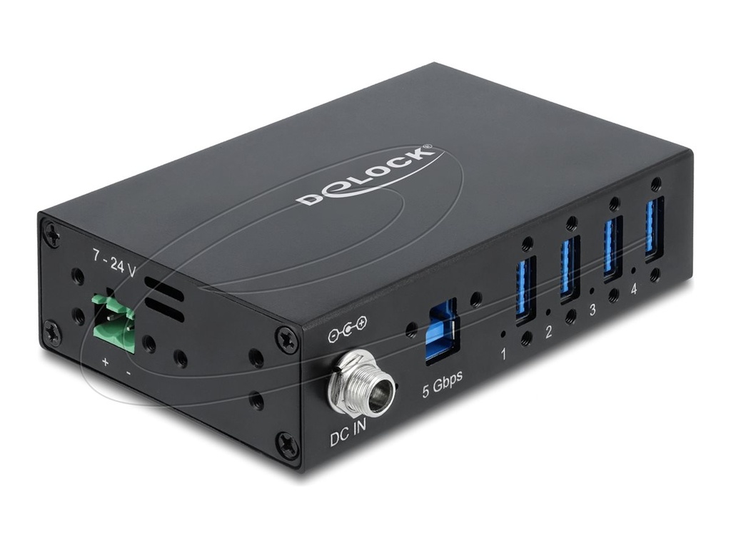 Delock Hub - industriell, 5 Gbps, mit 8kV ESD-Schutz