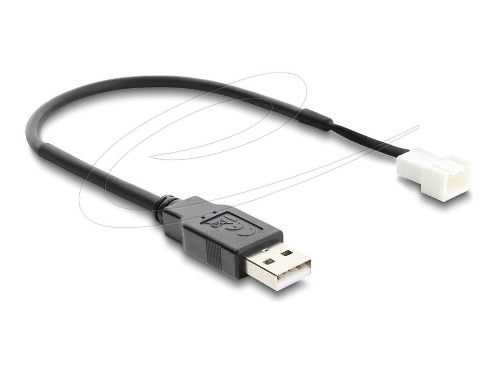 Delock Netzkabel für Lüfter - USB (M) zu 3-poliger Lüfteranschluss (M)