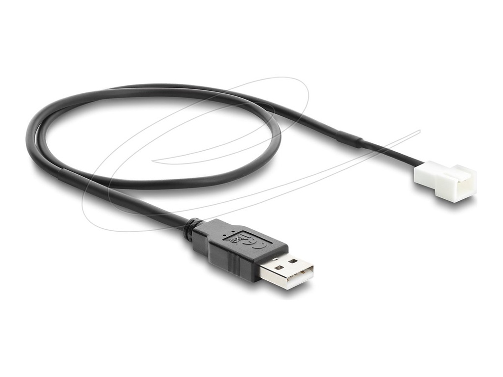Delock Netzkabel für Lüfter - USB (M) zu 3-poliger Lüfteranschluss (M)