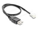 Delock Netzkabel für Lüfter - USB (M) zu 3-poliger Lüfteranschluss (M)