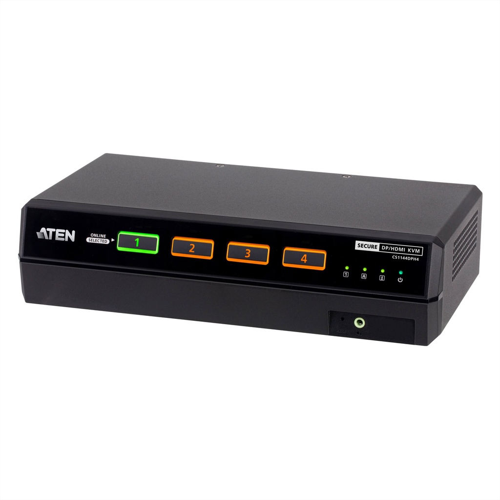 ATEN CS1144DPH4 USB 5K DP HDMI Dual Display Secure KVM PSD PP V4.0 - KVM-Umschalter - 4-Port