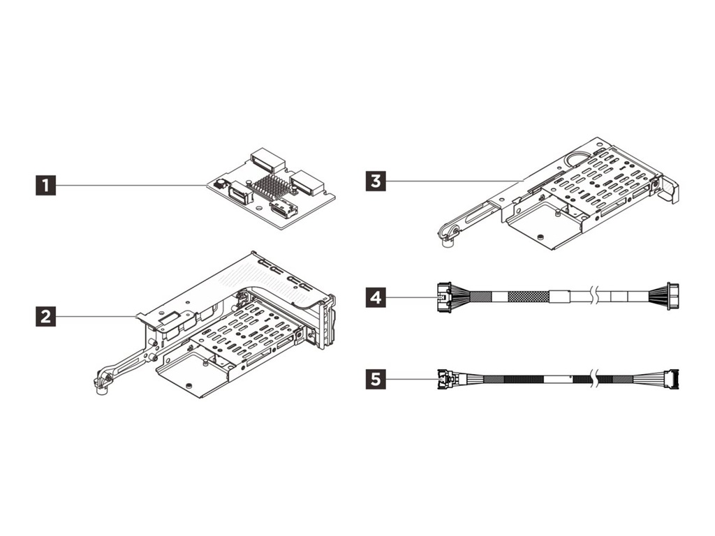 Lenovo ISG ThinkSystem SR650/a V4 Rear M.2 RAID B550p-2HS SATA/NVMe Enablement