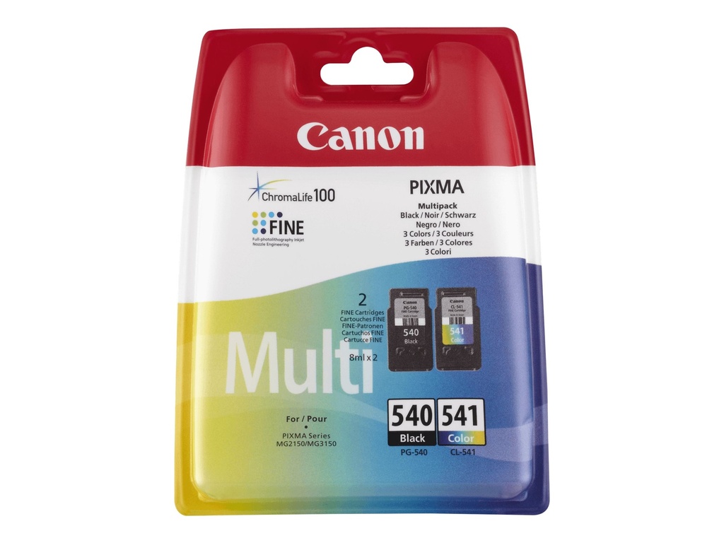 Canon PG-540 / CL-541 Multipack - 2er-Pack - Schwarz, Farbe (Cyan, Magenta, Gelb)