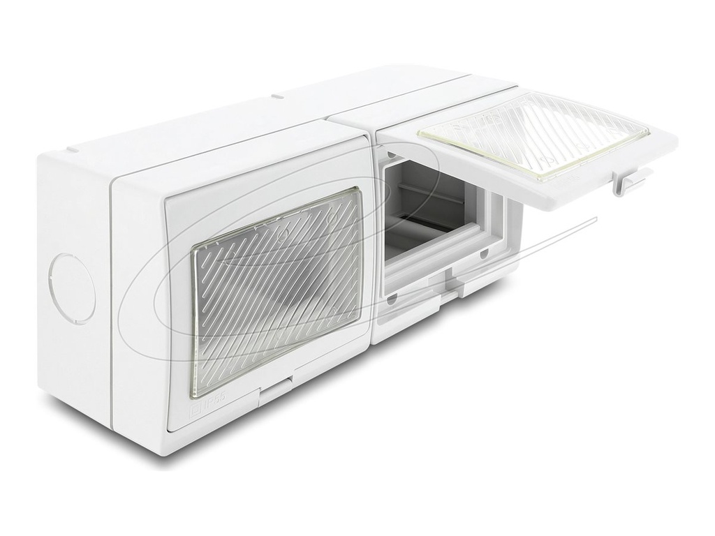 Delock Easy 45 - socket-outlet housing - surface-mounted housing, IP55, waterproof