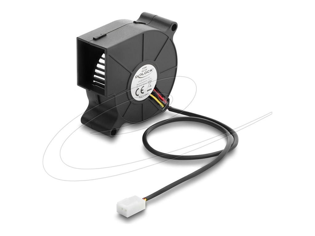 Delock Radiallüfter Lüftergebläse DC 60 x 60 25 mm - 12 V - 6,35 cfm