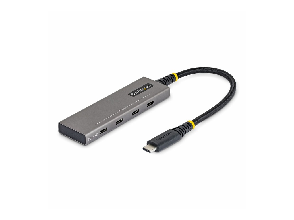 [309B-USBC-HUB] StarTech.com Startech - Hub - 4-Port, 10 Gbps, 100 W PD-Ladung, Überstromschutz, PCR-Aluminium - 3 x USB-C 3.2 Gen 2 + 1 x USB-C 3.2 Gen 2 (Stromversorgung)