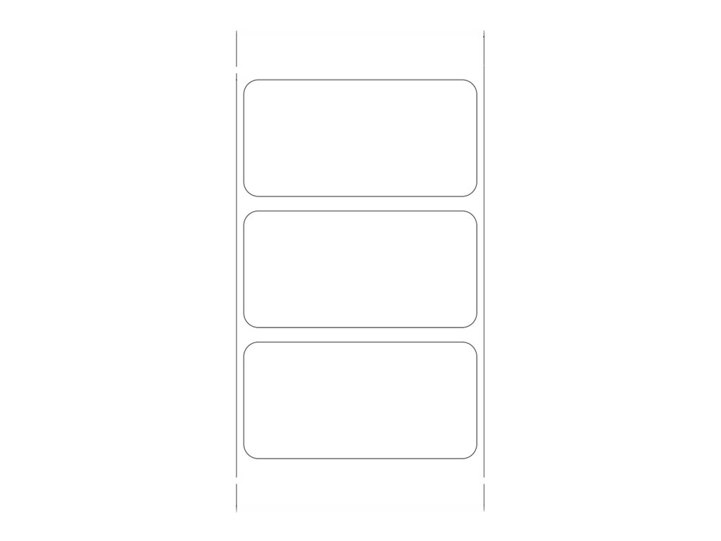 Zebra Z-Perform 1000D - Papier - permanenter Klebstoff - 50.8 x 25.4 mm 2580 Etikett(en) (1 Rolle(n)