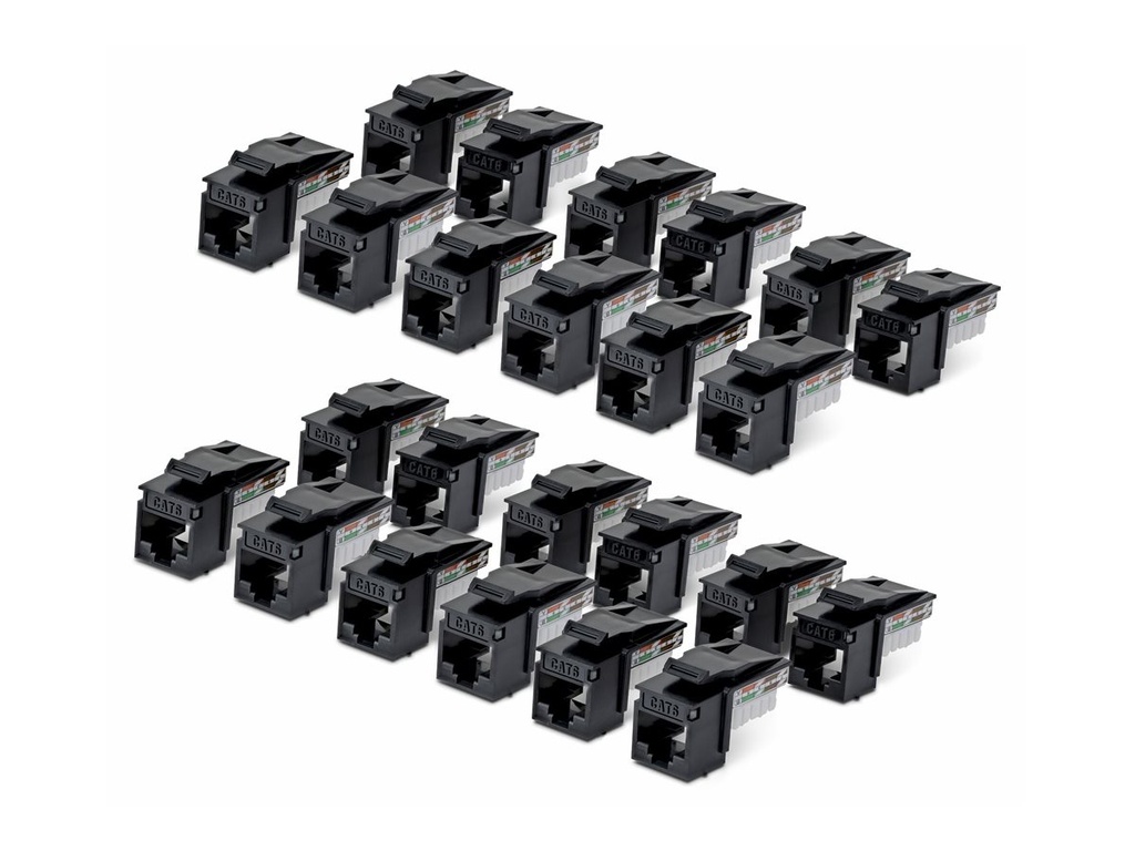 StarTech.com Cat6 Keystone Jack 24-Pack 90-Deg 110 - Netzwerk - CAT 6