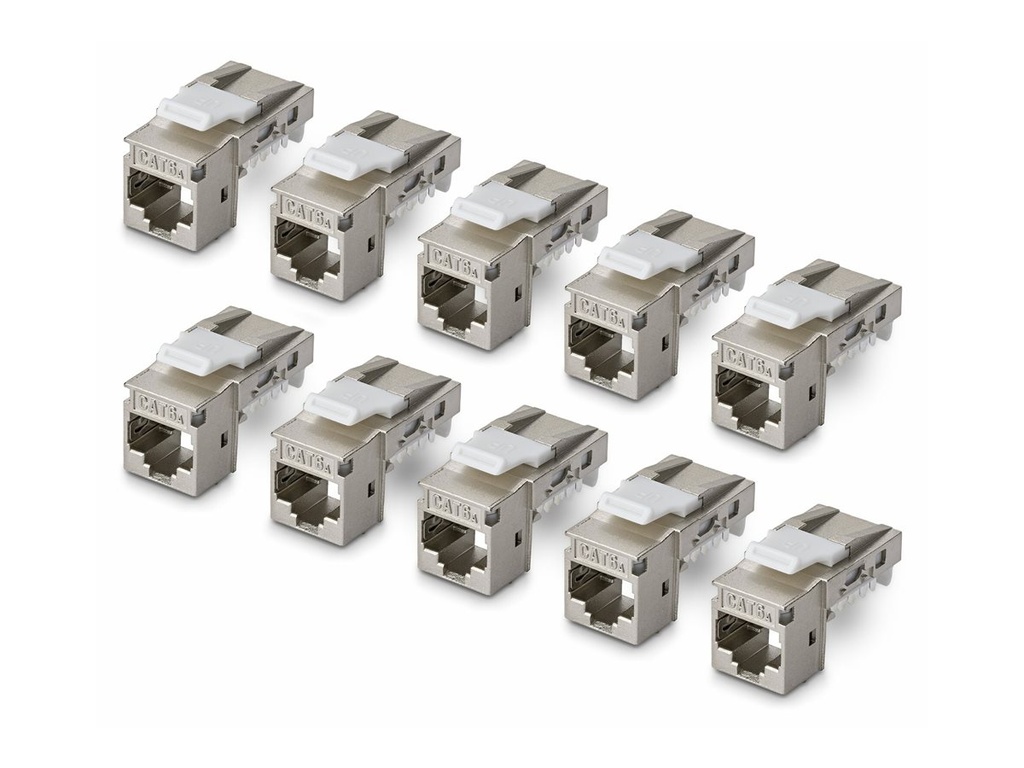 StarTech.com Cat6a Keystone Jack 10-Pack 90-Deg - Netzwerk - CAT 6a