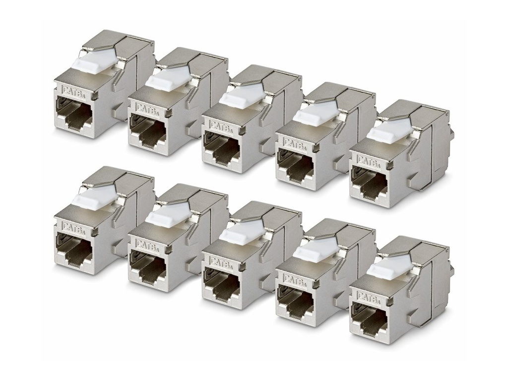 StarTech.com Cat6a Keystone Jack 10-Pack 180-Deg - Netzwerk - CAT 6a