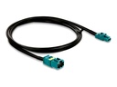 Delock HF-Kabel - Mini FAKRA Z Steckverbinder weiblich zu Mini FAKRA Z Steckverbinder männlich