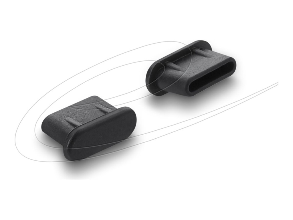 Delock Staubschutz für USB Type-C Buchse 10 Stück Silikon schwarz