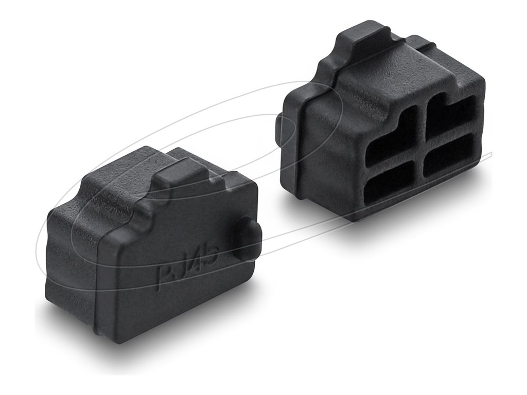 Delock Staubschutz f. RJ45 Buchse Silikon 10 St. schwarz