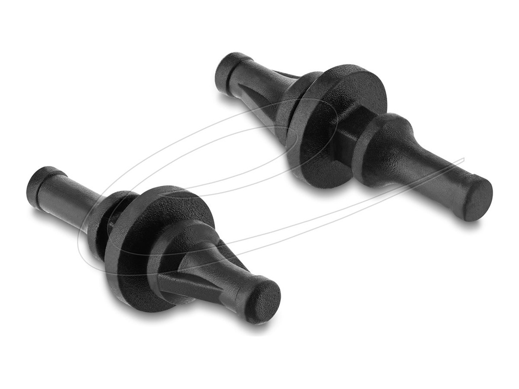 Delock Anti-Vibration Silik. Befest. kurz f. Lüfter 50St bck