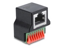 Delock Netzwerkadapter - RJ-45 (W) gewinkelt zu 8-polige Anschlussleiste Aufsteck