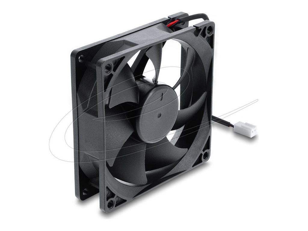 Delock Axiallüfter DC 92 x 92 25 mm mit Lüfteranschluss schwarz