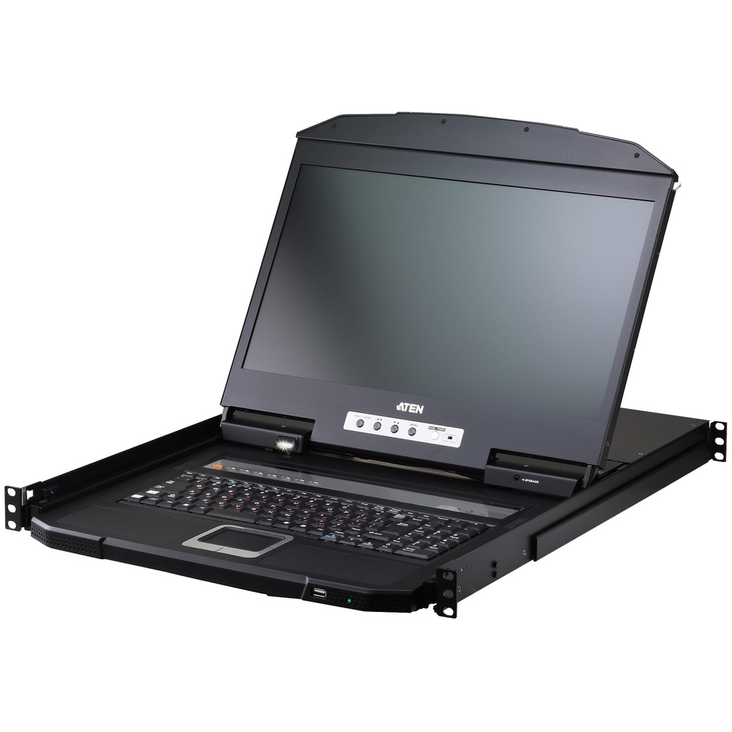ATEN CL3708NX DE KVM-Switch 8-Port 18.5"-LCD-Konsole USB HDMI DE-Layout
