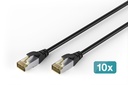 DIGITUS CAT 6A S/FTP Outdoor-Patchkabel, 10 m, PE, 10 Stück