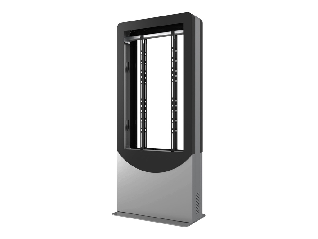 Peerless Portrait Back-to-Back Kiosk KIPC2550B-3-EUK - Aufstellung - für 2 LCD-Displays/AV-Systeme - verriegelbar - Aluminium, Stahl - Glanzschwarz - Bildschirmgröße: 127 cm (50")