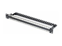 StarTech.com Startech - Leeres Keystone-Patchpanel - with cable management bar, for RJ45 - geeignet für Wandmontage, Rack montierbar - CAT 6a/8 - STP/UTP - Schwarz - 1U - 48.3 cm (19")