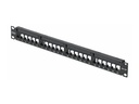 StarTech.com Startech - Leeres Keystone-Patchpanel - for RJ45 - geeignet für Wandmontage, Rack montierbar - CAT 5e/6 - UTP - Schwarz - 1U - 48.3 cm (19")