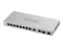 ZyXEL XGS1210-12 - Switch - managed - 8 x 10/100/1000 + 2 x 100/1000/2.5G + 2 x 1 Gigabit/10 Gigabit SFP+ (Uplink)