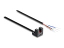 Delock Lichtschranke - gabelig, 5 mm, Typ L, mit 4 offenen Kabelenden, PNP, L/D umschaltbar, 2 m