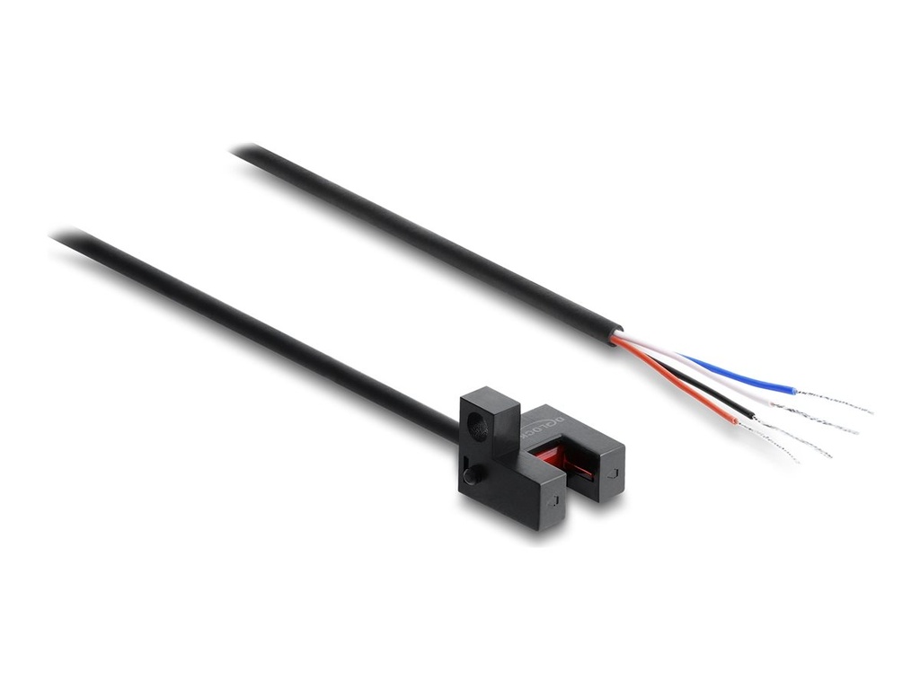 Delock Lichtschranke - forked, 5 mm, Type R, with 4 x open cable ends, NPN, L/D switchable, 2 m
