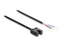 Delock Lichtschranke - forked, 5 mm, Type U, with 4 x open cable ends, NPN, L/D switchable, 2 m