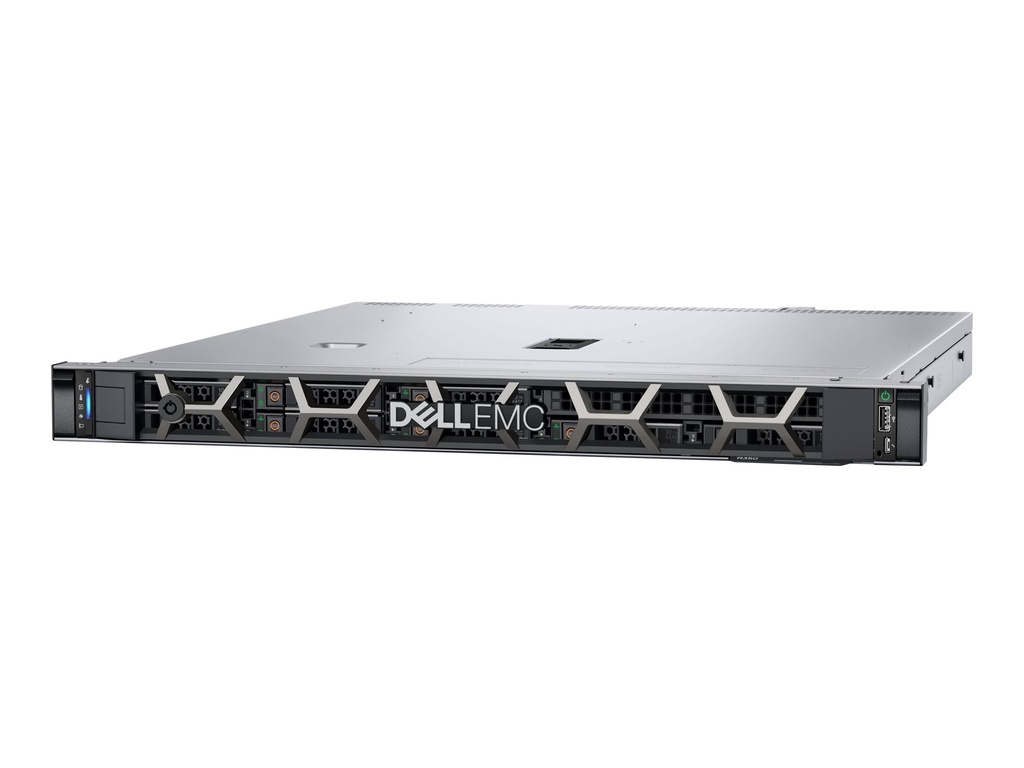 Dell PowerEdge R350 - Server - Rack-Montage - 1U - 1-Weg - 1 x Xeon E-2314 / 2.8 GHz - RAM 16 GB - SAS - Hot-Swap 8.9 cm (3.5")