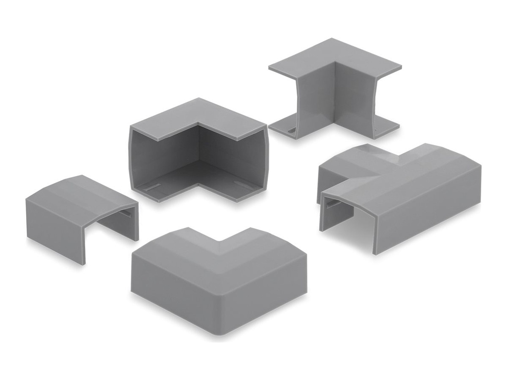 Delock Kabelkanal-Verbindungsstück - for 24 x 14 mm cable duct - Grau (Packung mit 5)