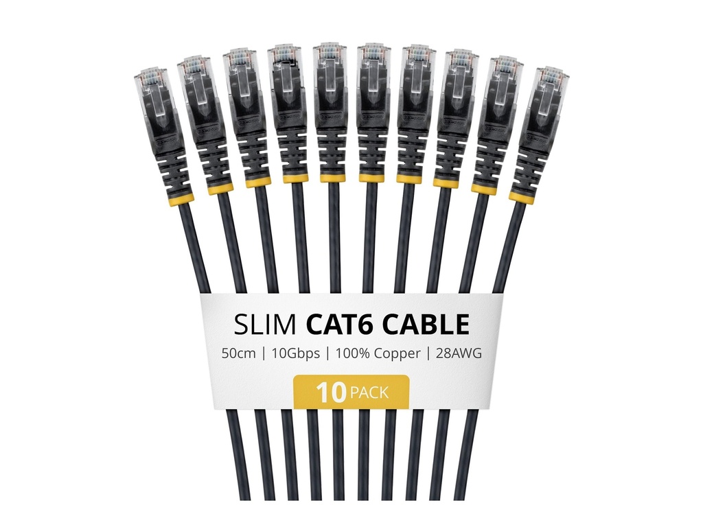 [N6PAT50CMBKS10PK] StarTech.com Startech - Patch-Kabel - RJ-45 (M) zu RJ-45 (M)