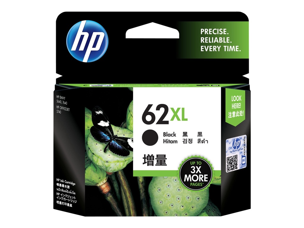 [D14SKAE#LS1] HP 62XL - 7.5 ml - Hohe Ergiebigkeit - Schwarz