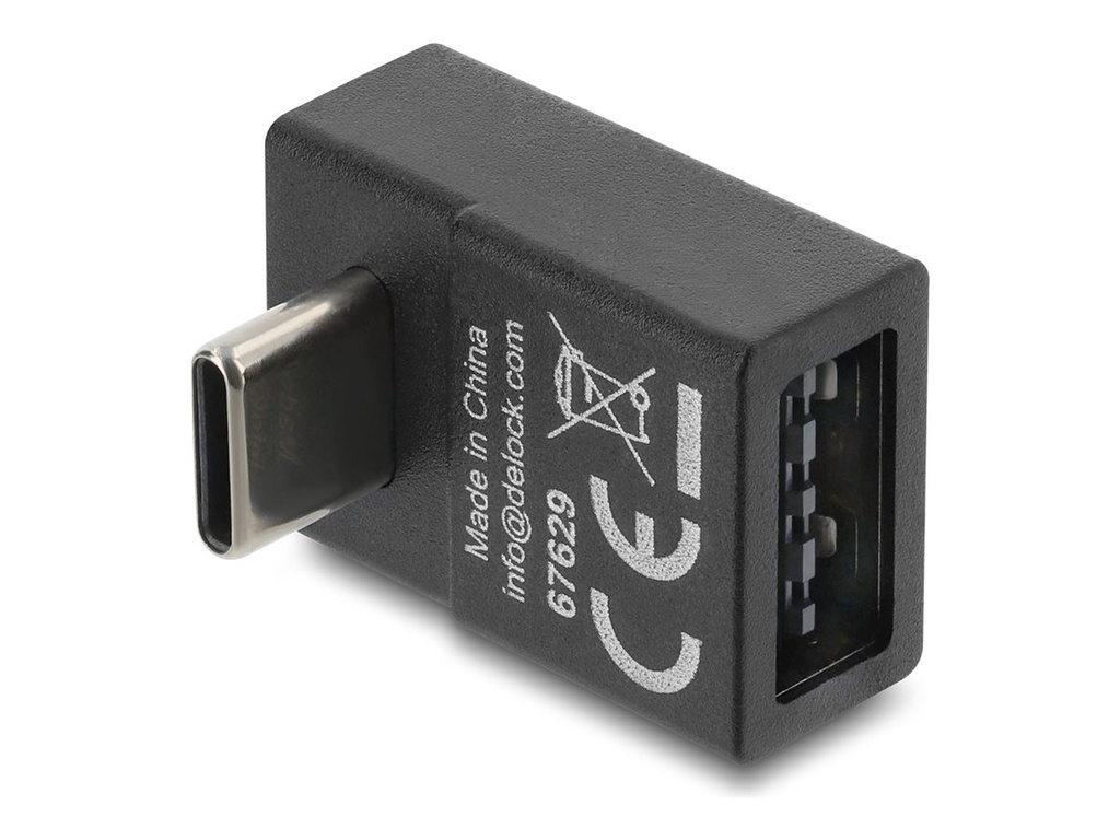 Delock USB-Adapter - USB-C (M) nach oben gewinkelt zu USB (W)
