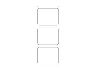 Zebra Z-Ultimate 3000T - Polyester - glänzend - permanenter Acrylklebstoff - beschichtet - 5,8 mil - weiß - 25 x 20 mm 3540 Etikett(en) (1 Rolle(n)