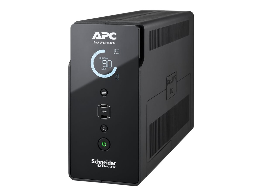 APC Back-UPS Pro BR650G2I - USV - IEC-Steckdosen, LCD-Schnittstelle, USB-Ladeanschlüsse, Turm