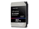 WD Ultrastar DC HC580 WUH722424AL5201 - Festplatte - Rechenzentrum - 22 TB - intern - 3.5" (8.9 cm)